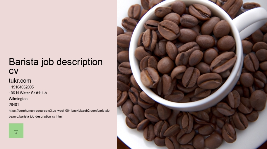 barista job description cv