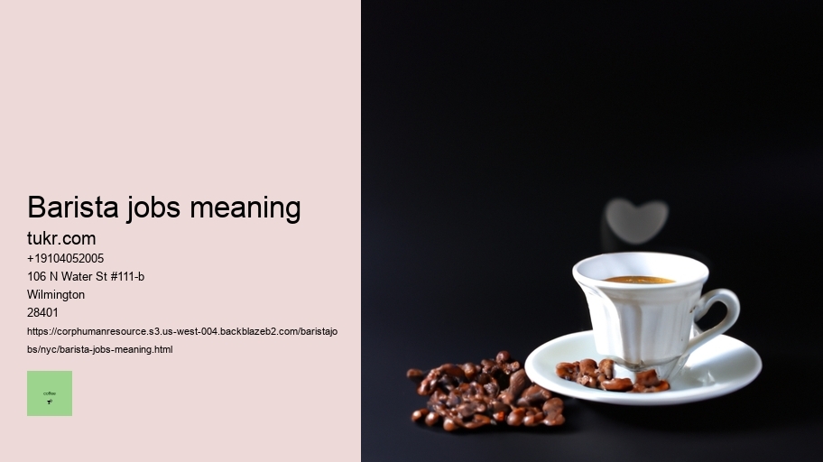 barista jobs meaning